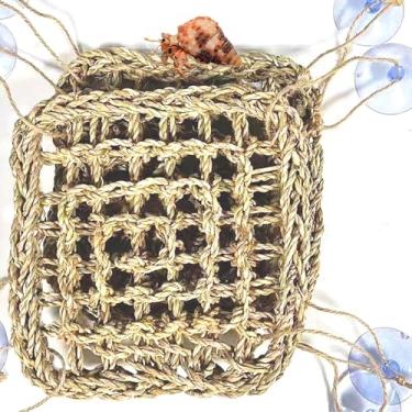 Imagem de Fejapa 2 pacotes de rede de caranguejo eremita réptil caranguejo eremita espreguiçadeira lagarto dragão barbudo caranguejo eremita brinquedos de escalada acessórios de tanque habitat tapete de alga