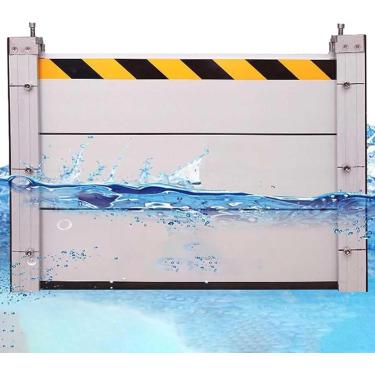 Imagem de Barreira de proteção contra inundações Barreiras de defesa de liga de alumínio Portão de inundação móvel Proteção contra inundações Defletor de água adequado para garagem Porão Porta frontal