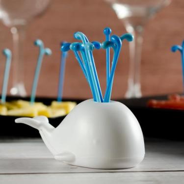 Imagem de paliteiro de Petiscos Baleia Beluga, paliteiro, petisco, festa, after, reunião com os amigos presente ecológico reutilizavel