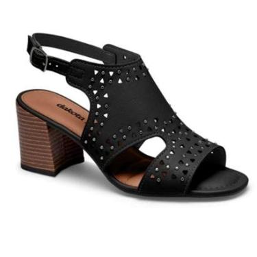 Imagem de Sandália Feminina Salto Bloco Preto Chocolate Dakota Y8312-0001-Feminino