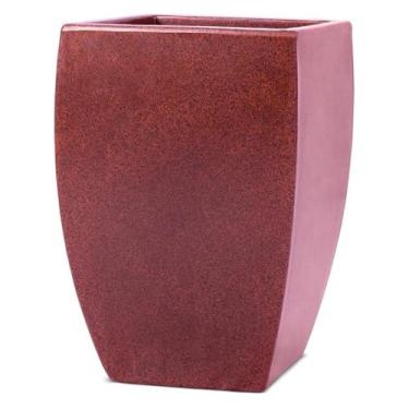 Imagem de Conjunto de 10 Vasos Decorativo para Plantas Quadrado Apolo 45 Marrom Avermelhado
