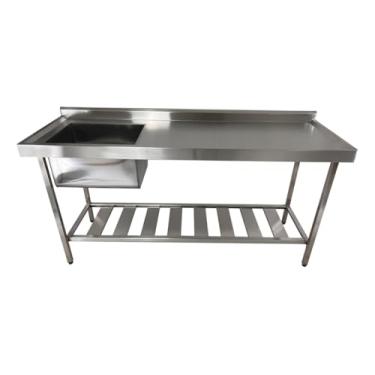 Imagem de Pia Aço Inox Industrial 150x60x90 cm Cuba Esquerda Nortinox