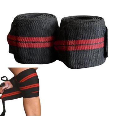Imagem de Joelheira Profissional Reforçada De Proteção Compressão Para Musculaçã