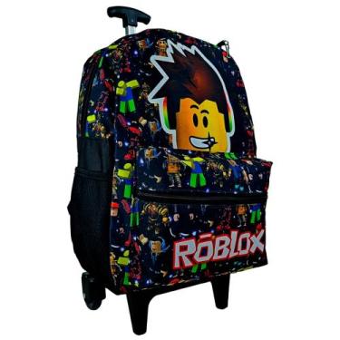 Imagem de Mochila Carrinho Rodinhas Roblox Menino Infantil Com alça - Pietrix