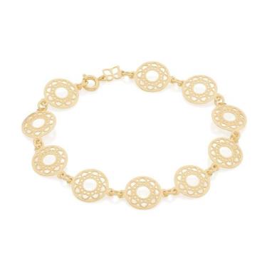 Imagem de Pulseira banhado ouro 3x 24k 18k e 22k feminina rommanel peças redonda