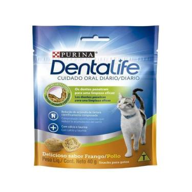 Imagem de Snack Purina Dentalife para Gatos Sabor Frango 40g - 1 unidade - Purin