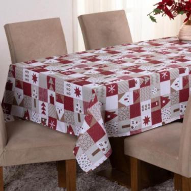 Imagem de Toalha de Mesa Natal 6 Lugares 2,00x1,40m para Mesa Posta Natalina - V