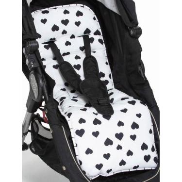 Imagem de Protetor de Carrinho Momis Petit LOVE Preto e Branco