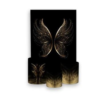 Imagem de Painel De Festa Vertical 1,50 x 2,20 + Trio De Capas Cilindro - Efeito
