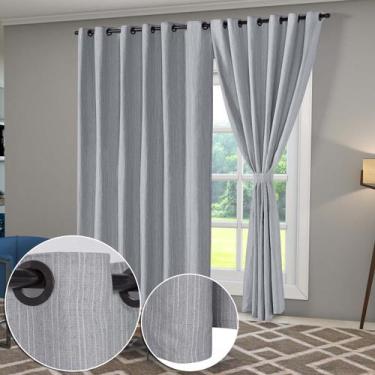 Imagem de Cortina 3 Metros Largura X 2,50 Linhão Semi Blecaute Blackout Tecido G