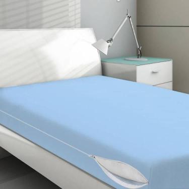 Imagem de Capa De Colchão Solteiro Com Zíper Anti Ácaro Bege - Vida Pratika