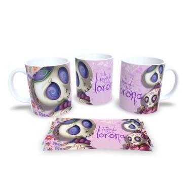 Imagem de Canecas de Porcelana Personalizadas dia dos Mortos - Estampa Sublimada