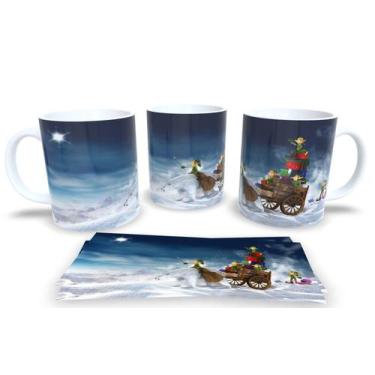 Imagem de Canecas de Porcelana Personalizadas Natal 2 - Estampa Sublimada, Mod.2