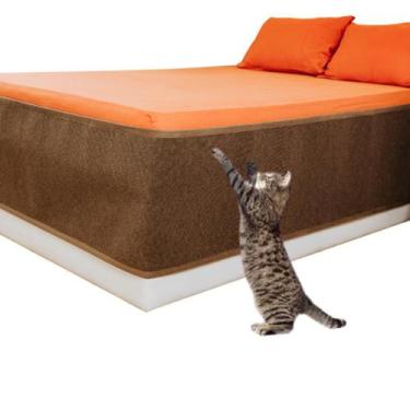 Imagem de Saia Cama Box Arranhador E Protetor Gatos Au Au Miau Company, CARAMELO