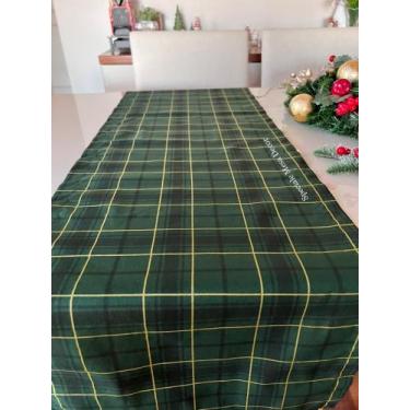 Imagem de Trilho de mesa Natal xadrez verde e dourado - Speciale Mesa Decor, 220