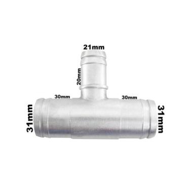 Imagem de Conexão T Aluminio Redução 30x20x30mm Adaptação Universal - PARAISO DA