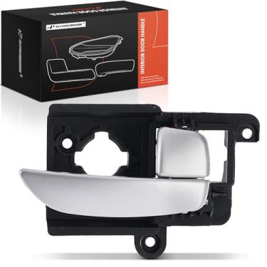 Imagem de A-Premium Maçaneta interior do lado do passageiro dianteiro ou traseiro direito com fechadura compatível com Hyundai Elantra 2007 2008 2009, alavanca prata, substituição # 82620-2H000-S4