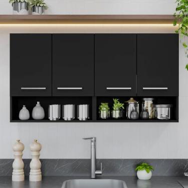 Imagem de Armário Modular 4 Portas Parede Aereo Cozinha Suspenso Multiuso - Móve