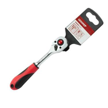 Imagem de Chave cabo catraca reversível 1/4 Gedore Red 6,3mm R40000027, Cromado