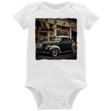 Imagem de Body Bebê Carro clássico na cidade - Foca na Moda, Branco, G