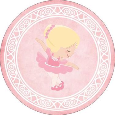 Imagem de Painel De Festa Redondo 1,50x1,50 - Bailarina Loira Infantil 028 - Via