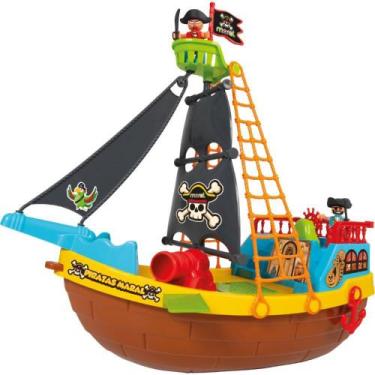 Imagem de Brinquedo Educativo Barco Pirata com Bonecos - Maral