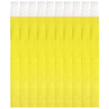 Imagem de Pulseira de Identificação Amarela Fluor TYVEK Pacote com 50 - KLF Fest