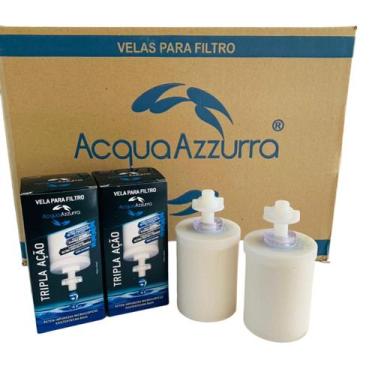 Imagem de Vela Para Filtro De Barro Com Carvão Ativado - Kit C/ 2 Unidades Tripl