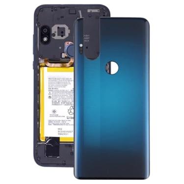 Imagem de Contracapa Tampa traseira original da bateria para Motorola One Hyper XT2027 XT2027-1 (azul) Substituição do telefone