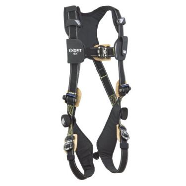 Imagem de 3M DBI-SALA ExoFit NEX 1103086 Nomex/Kevlar Full Body Harness, PVC Coated Alum Back D-Ring, Comfort Padding, Locking Quick Connect Buckle Leg Straps, Medium, Black
