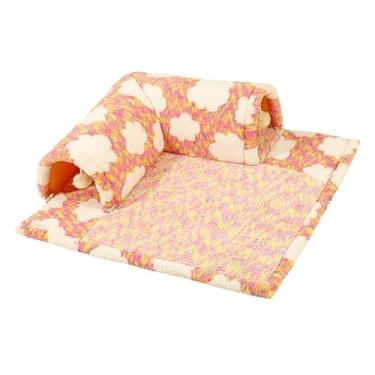 Imagem de Generic Gato Túnel e Cama Play Center com Bola de Jogo Brinquedo Respirável Confortável Playground Hideout Interativo para Gatos Indoor, M Size Pink