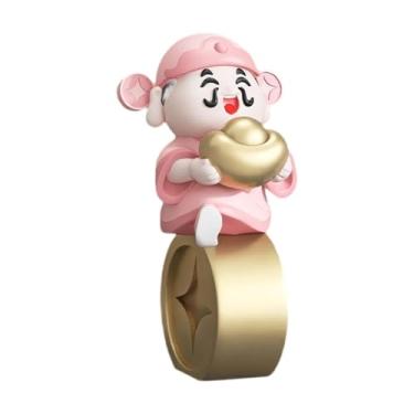 Imagem de Ioensy Estátua de Cai Shen, estátua do chinês da riqueza, dentro da estátua do da fortuna, estatueta de Buda, ornamento Fengshui para o ano novo, Rosa