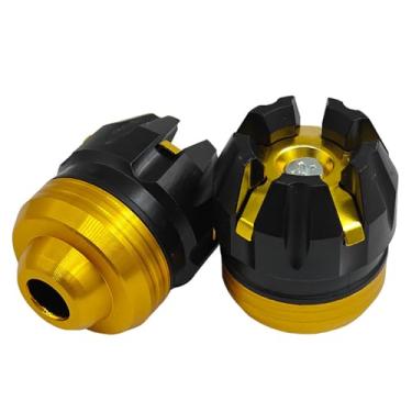 Imagem de Pacote com 2 controles deslizantes com estrutura de garfo dianteiro, copo antiqueda, proteção da roda dianteira da motocicleta para a maioria das motocicletas, motocicletas, scooters de ciclomotor