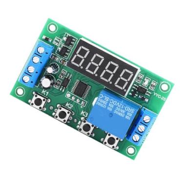 Imagem de Módulo de Interruptor de Controle de Automação Com relé Temporizador Ajustável Com Tela LED para Uso Industrial Em Escritórios Domésticos (12V)