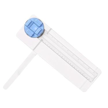 Imagem de Esquirla Cortador de papel Cortador de papel DIY Linha de vinco pontilhada reta ou ondulada Ferramenta de corte de papel Ferramenta de scrapbooking para papel, Azul