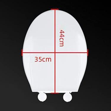 Imagem de Assento de vaso sanitário alongado submarino com capa/assento de treinamento para penico embutido/fechamento lento/fácil de instalar