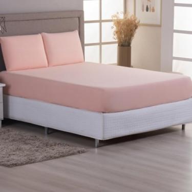Imagem de Jogo de Cama Solteiro Malha 100% Algodão c/Elastico 03 Pçs Salmão