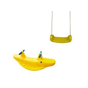 Imagem de Playground Infantil: Gangorra Jacaré e Balanço Prancha Coloridos