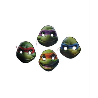 Imagem de Máscara Realista E.v.a 3D Infantil Tartarugas Ninjas - SGB MODAS, Kit 