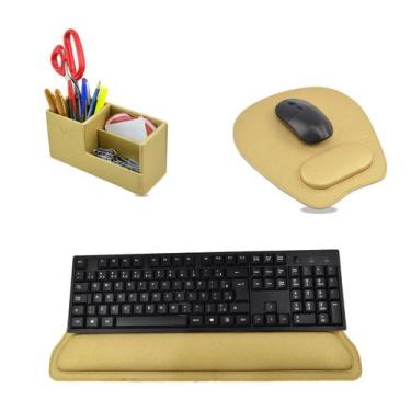 Imagem de Kit Escritório Organizador de Mesa - Vayly, Ouro Light