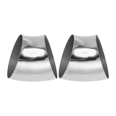 Imagem de Motoforti 2 peças 45 graus mandril curva cotovelo carro modificado tubo de escape tubulação 16.8 cm espessura OD 1,5 mm/16GA 168x203x1,5 mm aço inoxidável 304 tom prata