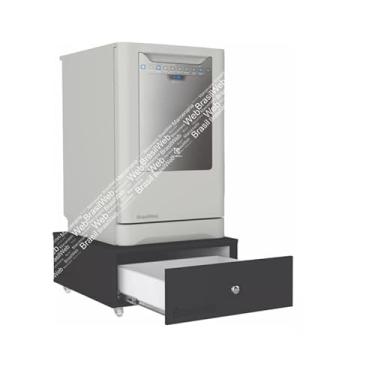 Imagem de Base Balcão Gaveta Com Rodízios Para Lava-louças BRASTEMP 8S preto