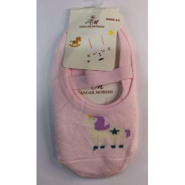 Imagem de Meia Sapatilha Pilates Infantil menina com Estampas Antiderrapante - G