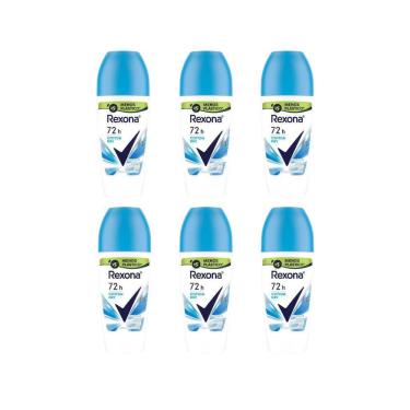 Imagem de Desodorante Roll-On Rexona 50Ml Feminino Cotton - Kit C/6Un
