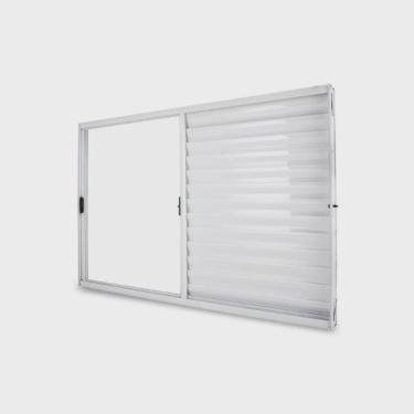 Imagem de Janela Veneziana Abertura Direita 3 Folhas Vidro Liso 100x100cm Exclusiva Esquadrias
