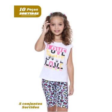Imagem de Kit 10 Peças Sortidas Menina 5 Conjuntos Verão - Bykyko, 6