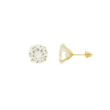 Imagem de Brinco De Ouro 18k-750 Cálice Ponto Luz 9mm - DR Jóias