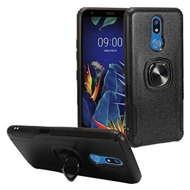 Imagem de Para LG K40, Harmony 3, Xpression Plus 2 (2019) LM-X420, LG Solo LTE L423DL - Capa híbrida para telefone com suporte de anel, RS4 Black