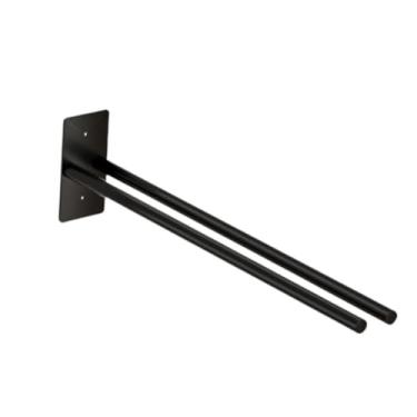 Imagem de Ｂｅｓｇａ Barra de toalha de toalha dupla para banheiro hanger multi -função toalheiro haste de suspensão para a porta do banheiro do banheiro do hotel, Preto