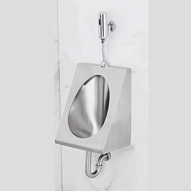 Imagem de Mictórios de aço inoxidável 304, mictório portátil para homens por indução de drenagem montada na parede mictórios de banheiro público, mictórios masculinos quadrados montados na parede, mictório de